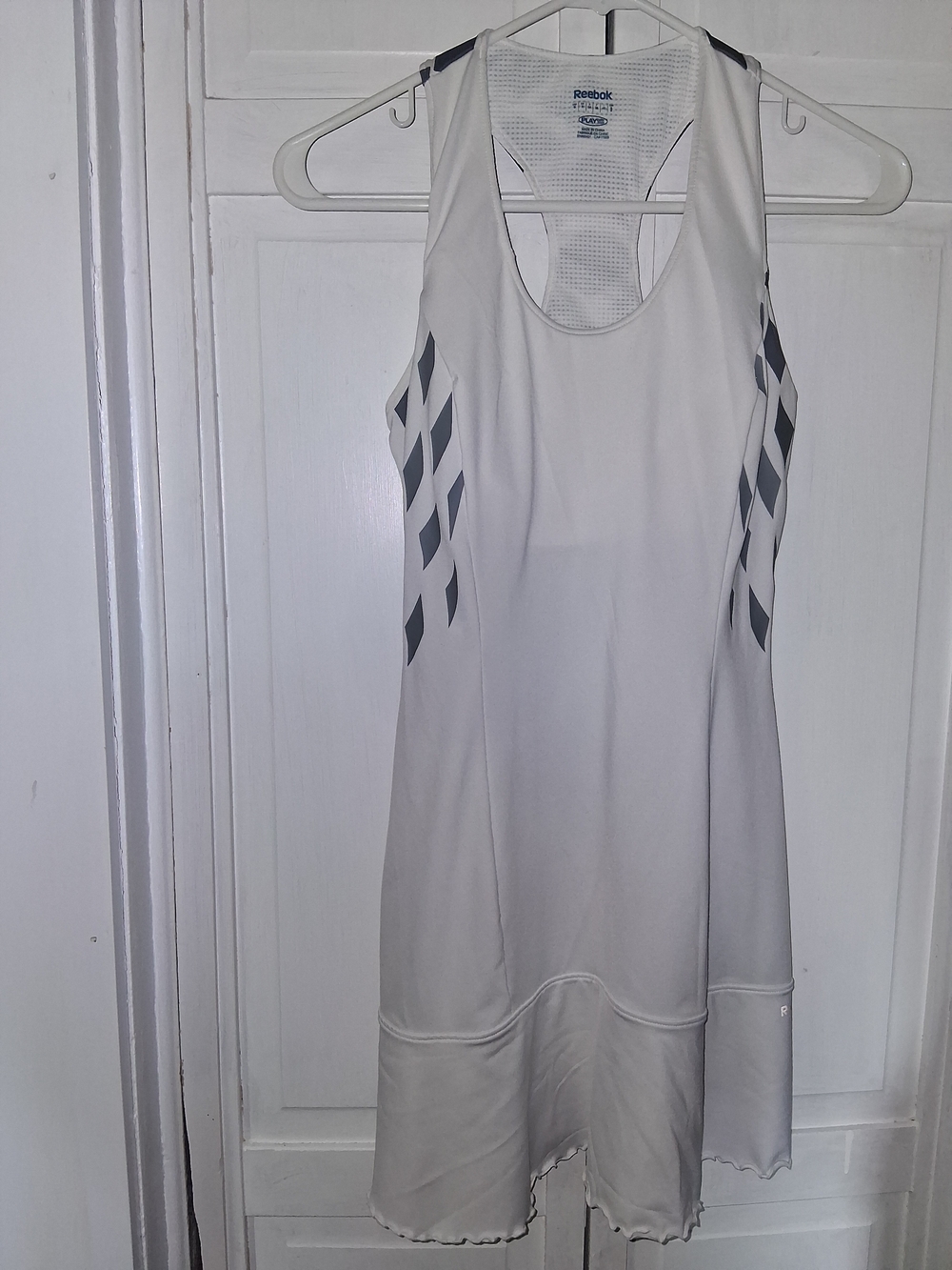 Reebok White Athletic Tennis Dress with Gray Accents